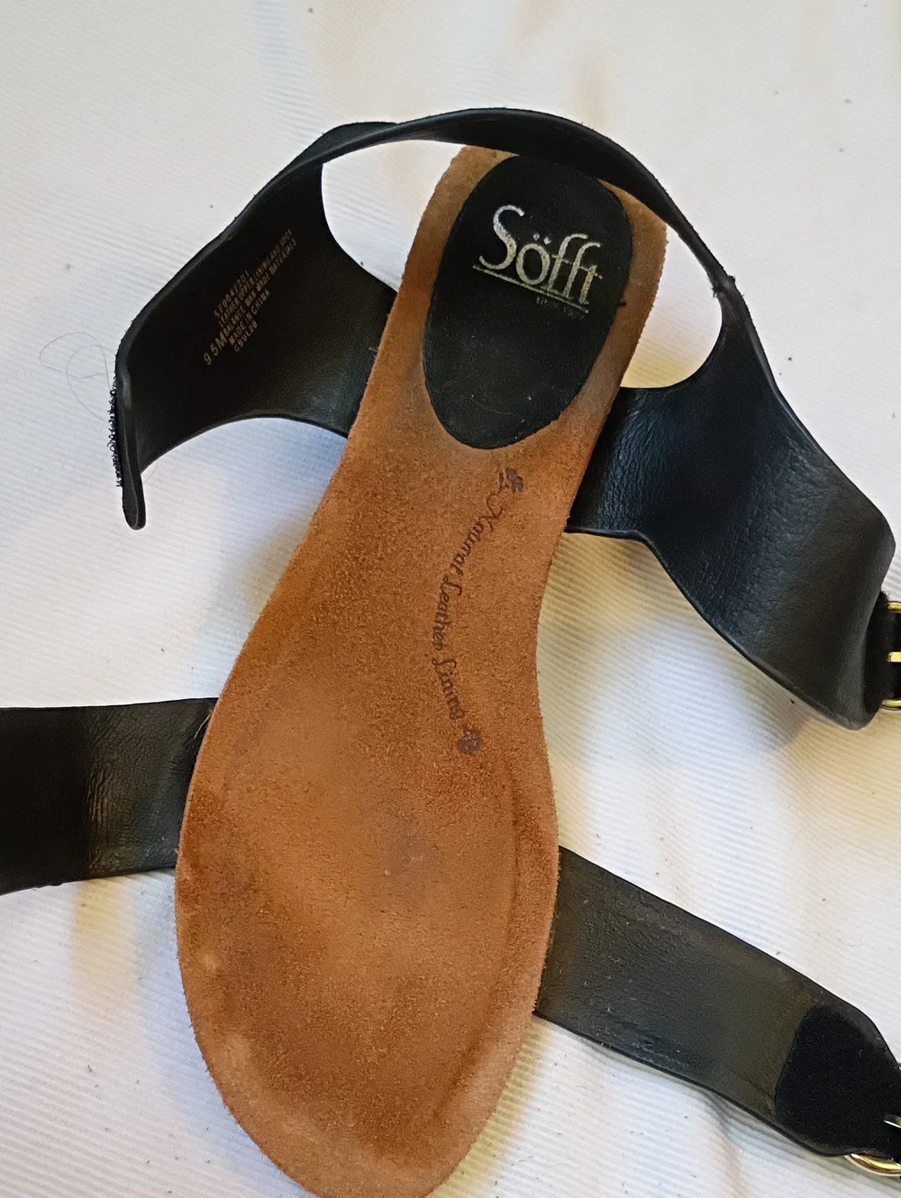 Sofft Black Wedge Black Suede Sandals